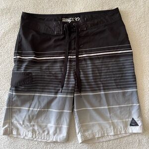 Trinity Men's Black and Gray Board Shorts